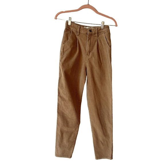 Hollister Corduroy Tan Pants Women's 00 Ultra High Rise - Picture 1 of 5